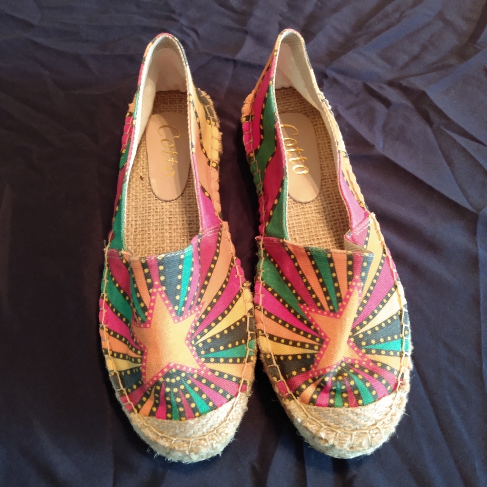 Cotton flats multicolored size 9.5 (41) women